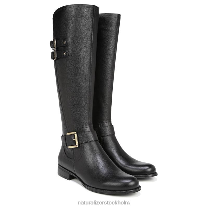 jessie knähög stövel svart läder 444DB277 stövlar | Naturalizer kvinnor
