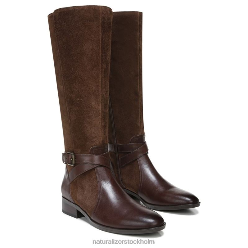 rena ridstövel chokladkaka läder 444DB252 stövlar | Naturalizer kvinnor