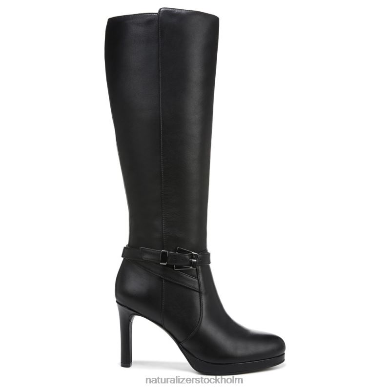 taelynn knähög stövel svart läder 444DB647 stövlar | Naturalizer kvinnor