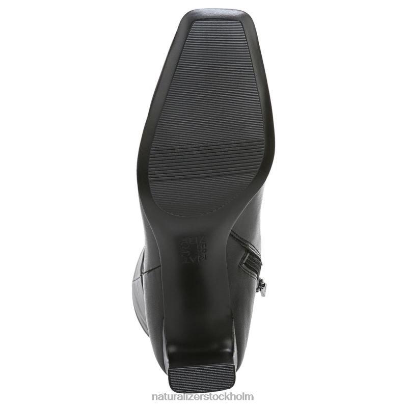 platt bootie svart läder 444DB667 stövlar | Naturalizer kvinnor