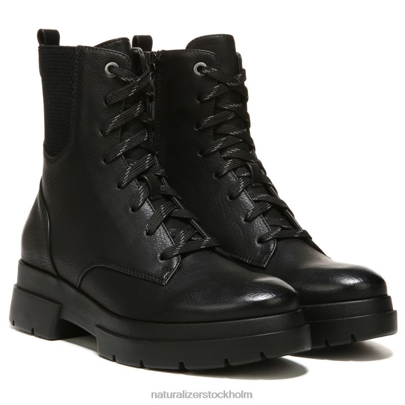 soul ozzy combat boot svart slät syntet 444DB693 stövlar | Naturalizer kvinnor